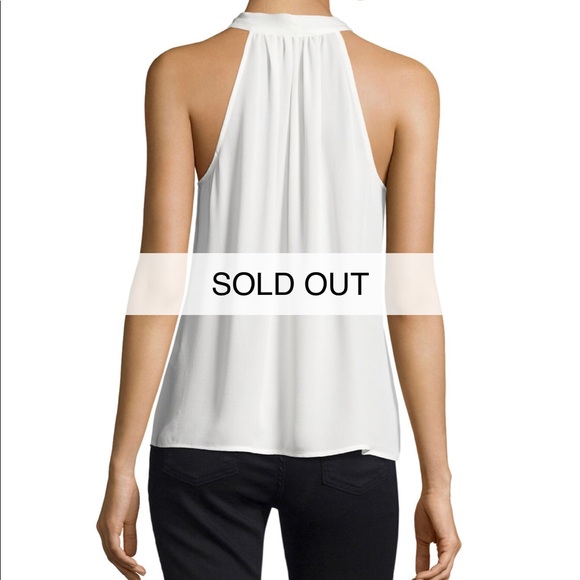 NWT Joie - White Silk Top with Tie - Picture 7 of 7